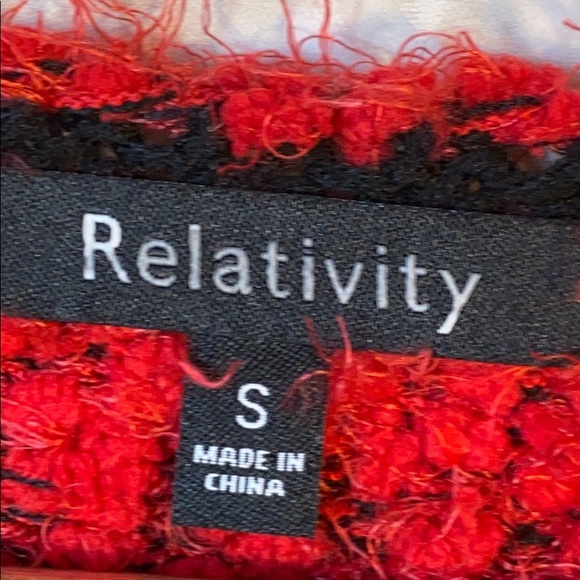 RELATIVITY FUZZY KNIT STRIPED SWEATER - Picture 5 of 7